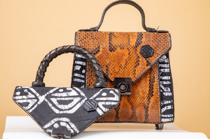 Maxi ÀṢÀ Top Handle Bag With Interchangeable Flap - Orange